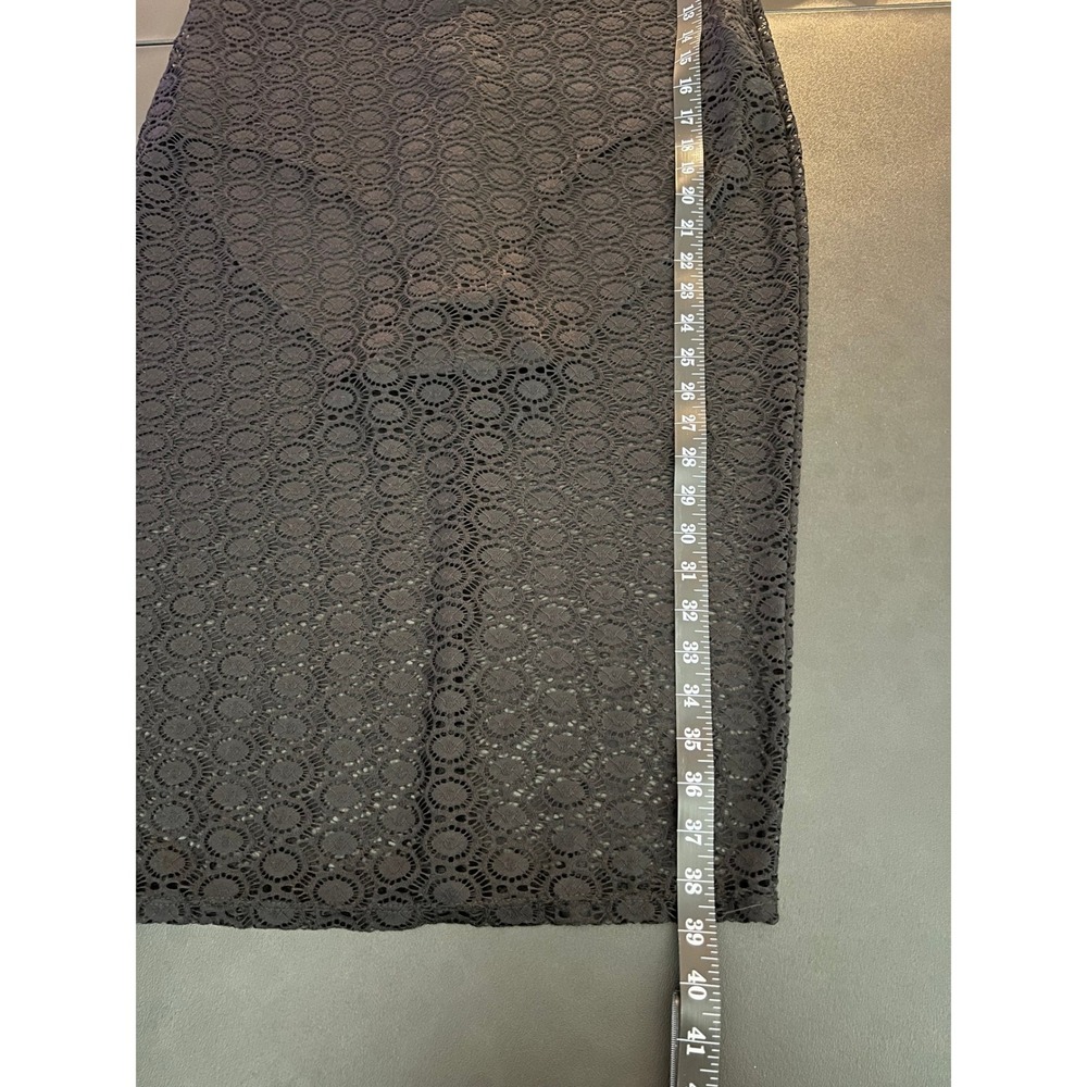 Fashion To Figure Ftf Strapless Lace Bodycon Dress Black Satin Size 1 Nwt (1157) — image 6 of 8